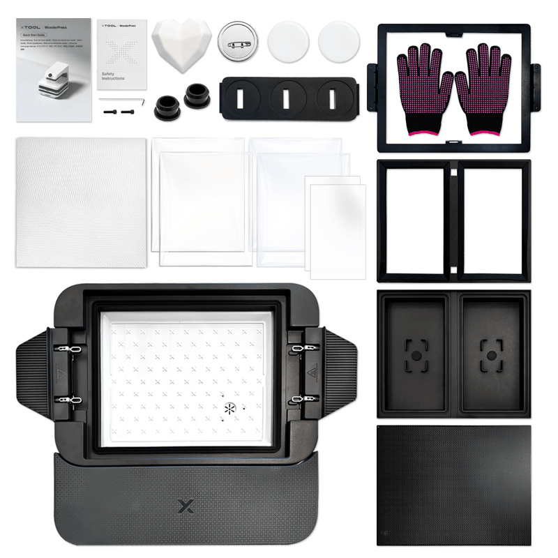 xTool WonderPress 15" x 15" Auto Heat Press with 3D Form Module Swing Design 3