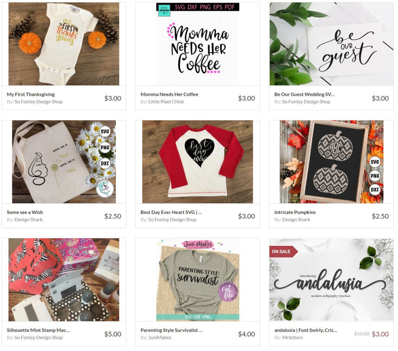 $100 Design Sample eCard to So Fontsy Digital Design Shop Silhouette Swing Design