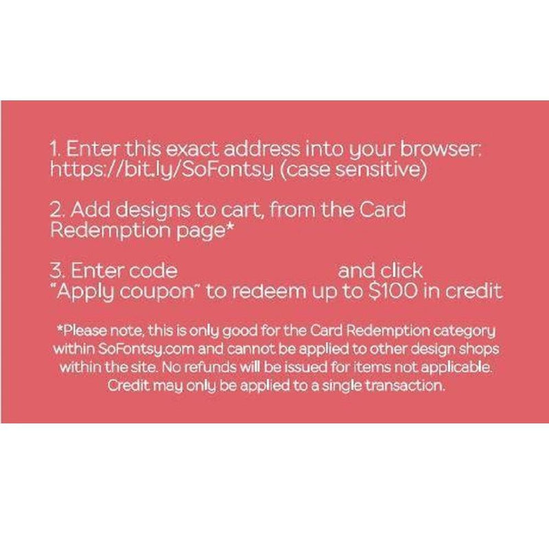 $100 Design Sample eCard to So Fontsy Digital Design Shop Silhouette Swing Design