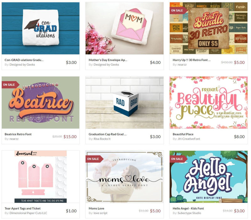 $100 Design Sample eCard to So Fontsy Digital Design Shop Silhouette Swing Design