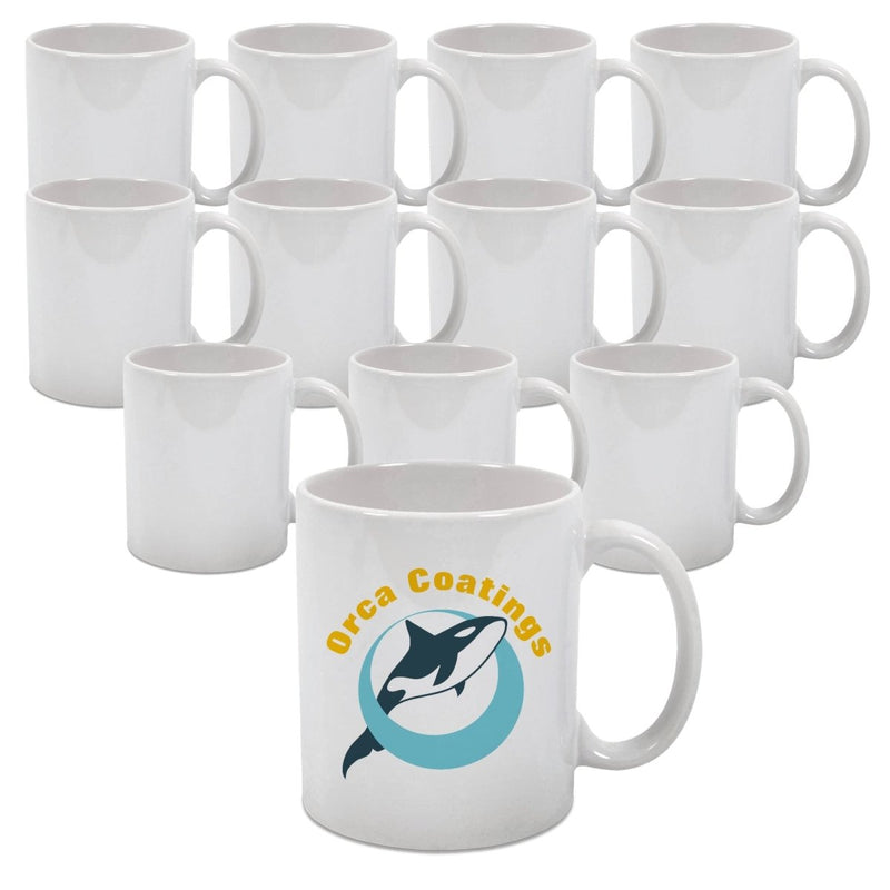 11oz ORCA AAA Ceramic White Sublimation Mug Blank - Swing Design