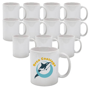 11oz ORCA AAA Ceramic White Sublimation Mug Blanks - 36 Pack Sublimation Swing Design 