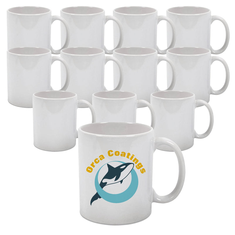 11oz ORCA AAA Ceramic White Sublimation Mug Blanks - 36 Pack Sublimation Swing Design