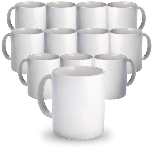 24 PCS Mugs 11 OZ Sublimation Mugs Blank White Mugs Coated Ceramic