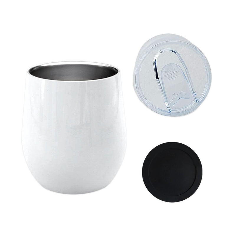 ProSub 12oz Wine Tumbler Stemless Sublimation Blanks White - 50 Pack - Swing Design2