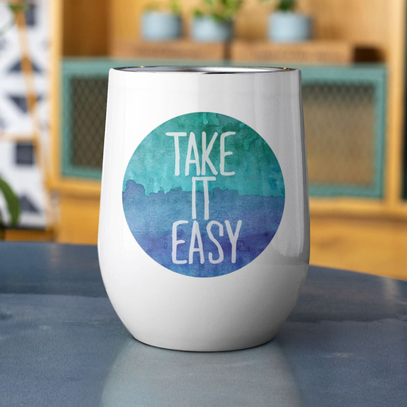 12oz Wine Tumbler Stemless Sublimation Blanks - White Sublimation Swing Design