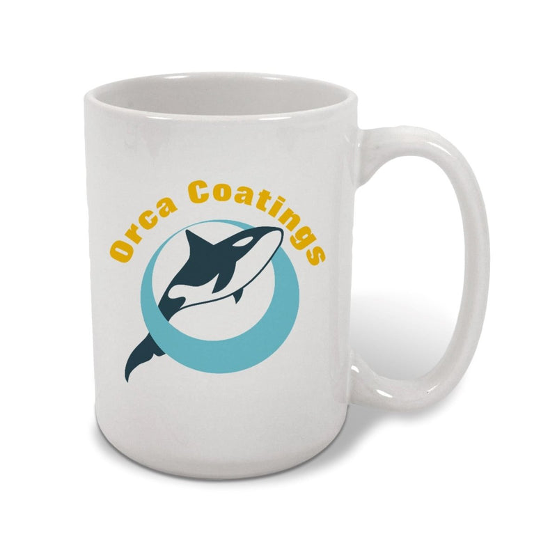 15oz ORCA AAA Ceramic White Sublimation Mug Blank - Swing Design