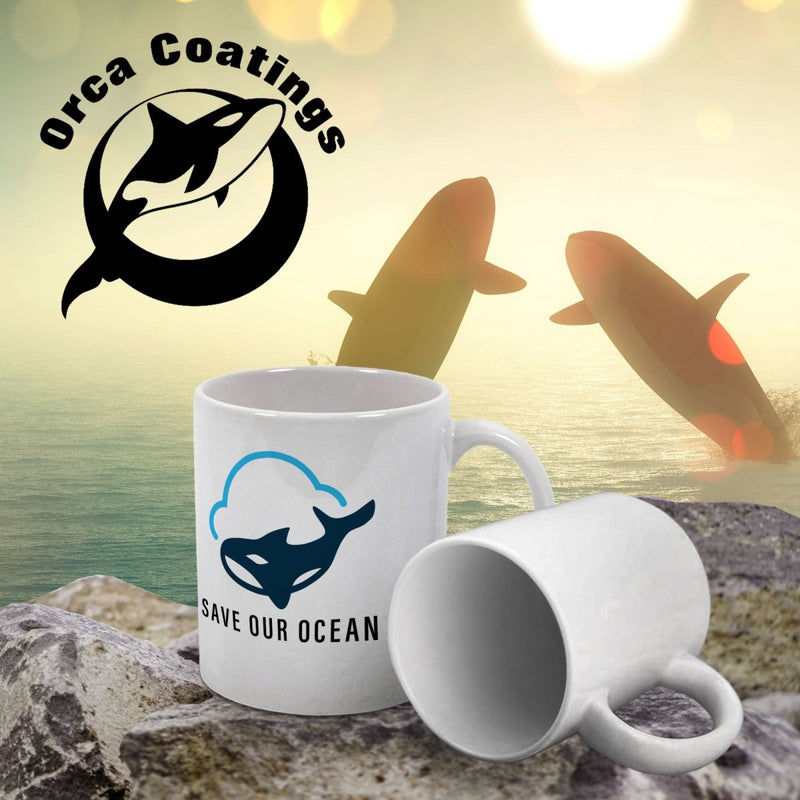 15oz ORCA AAA Ceramic White Sublimation Mug Blank - Swing Design