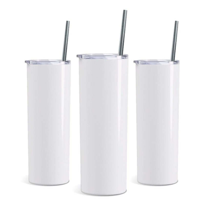 ProSub 20oz Straight Skinny Tumbler Sublimation Blanks - Gloss White - Swing Design