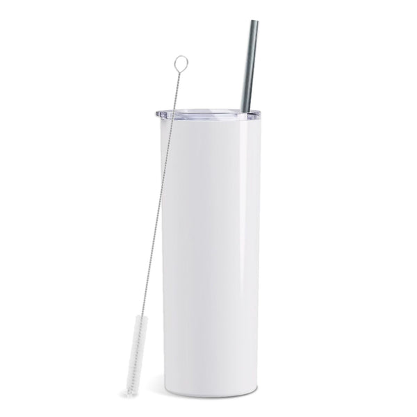 20oz regular Sublimation White +Shrink bag tumbler with lid and straw –  Tumblerbulk