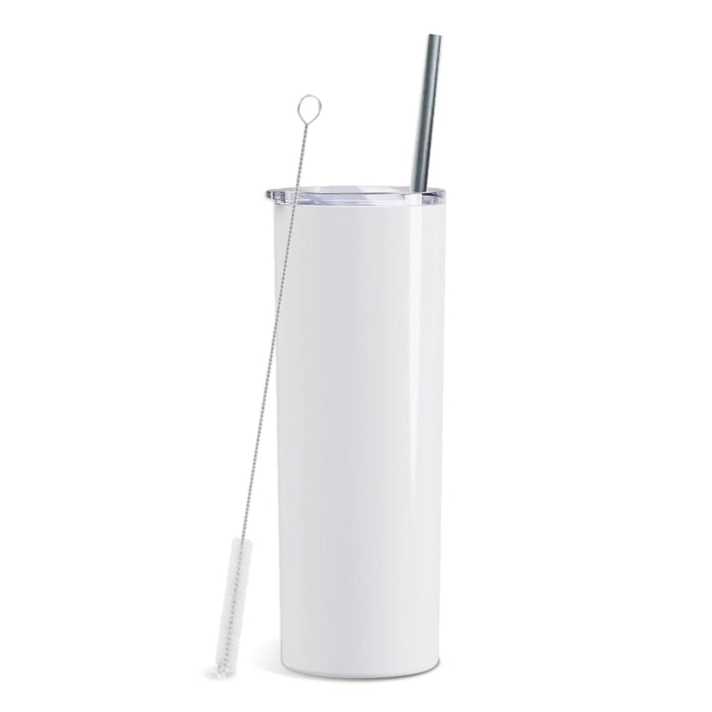 ProSub 20oz Straight Skinny Tumbler Sublimation Blanks Gloss White - 12 Pack - Swing Design