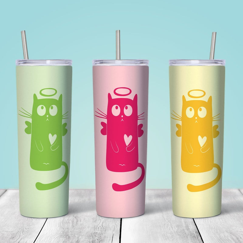ProSub 20oz Straight Skinny Tumbler Sublimation Blanks Gloss White - 30 Pack - Swing Design