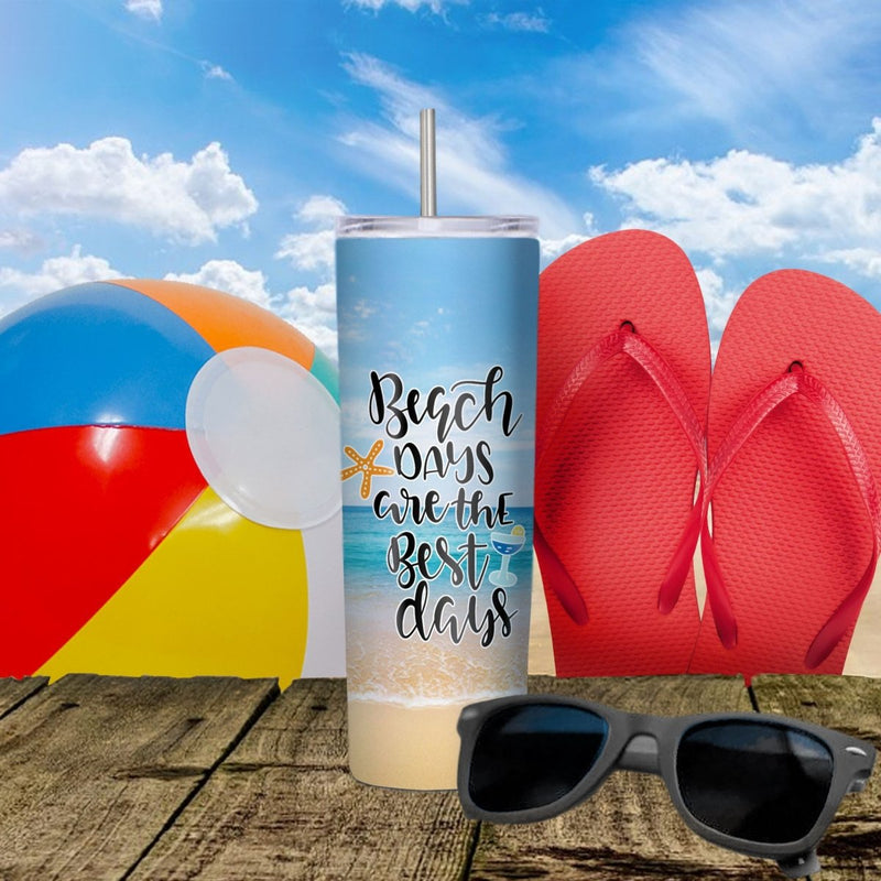 ProSub 20oz Straight Skinny Tumbler Sublimation Blanks - Gloss White - Swing Design