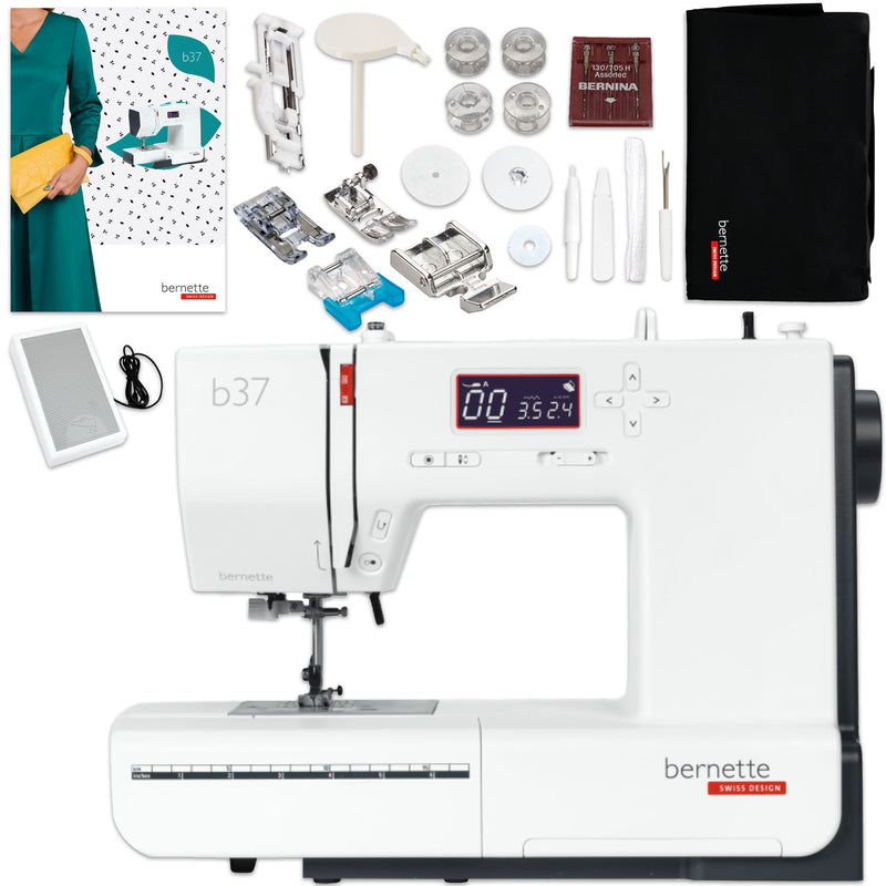 Bernette B37 Computerized Sewing Machine Bundle w/ 5 Pressure Feet Brother Sewing Bundle Bernette