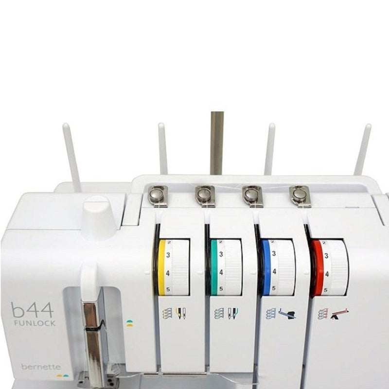 Bernette B44 FUNLOCK Overlock Serger Sewing Machine & Deluxe Thread Bundle - Swing Design