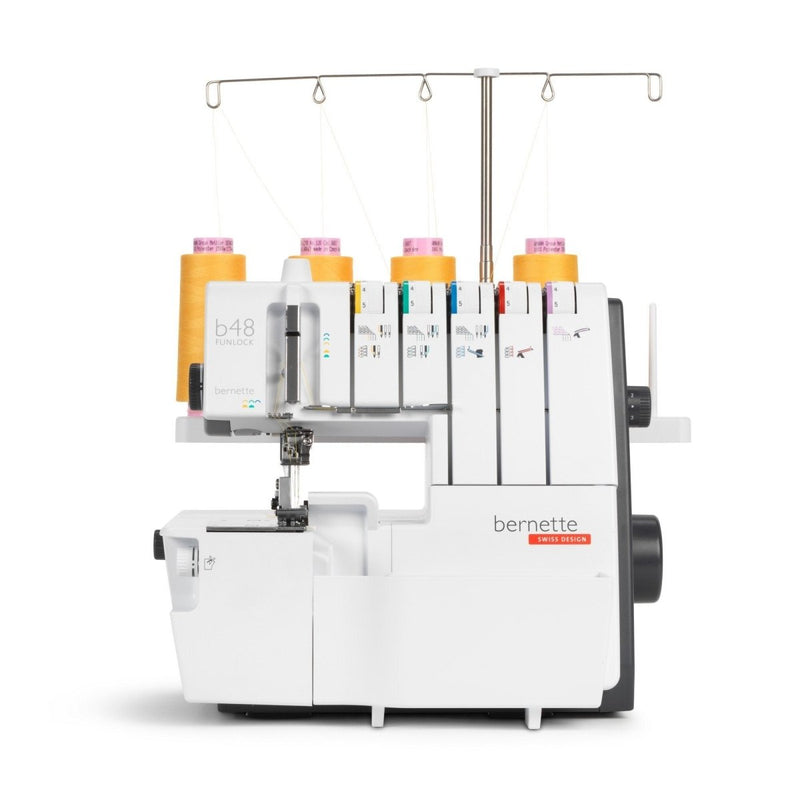 Bernette B44 FUNLOCK Overlock Serger Sewing Machine & Deluxe Thread Bundle - Swing Design