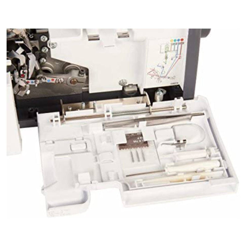 Bernette B44 FUNLOCK Overlock Serger Sewing Machine & Deluxe Thread Bundle - Swing Design