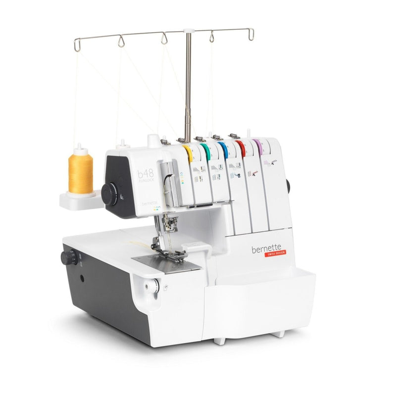 Bernette B44 FUNLOCK Overlock Serger Sewing Machine & Deluxe Thread Bundle - Swing Design