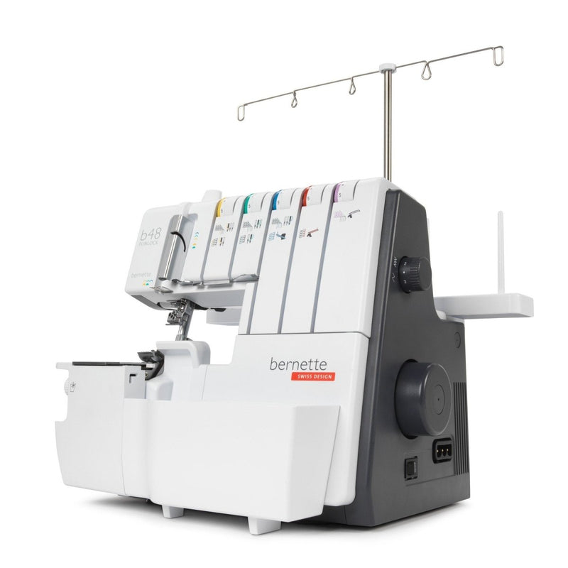 Bernette B44 FUNLOCK Overlock Serger Sewing Machine & Deluxe Thread Bundle - Swing Design