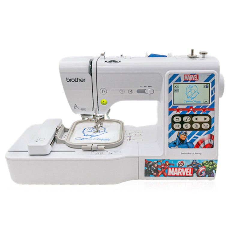 Brother LB000M Sewing & Embroidery Marvel Comic Edition 4" x 4" Brother Sewing Bundle Brother