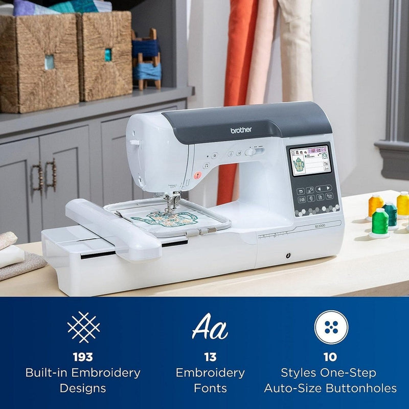 Brother SE2000 Combo Embroidery & Sewing Machine with Magnetic Hoop Set Kit - Swing Design