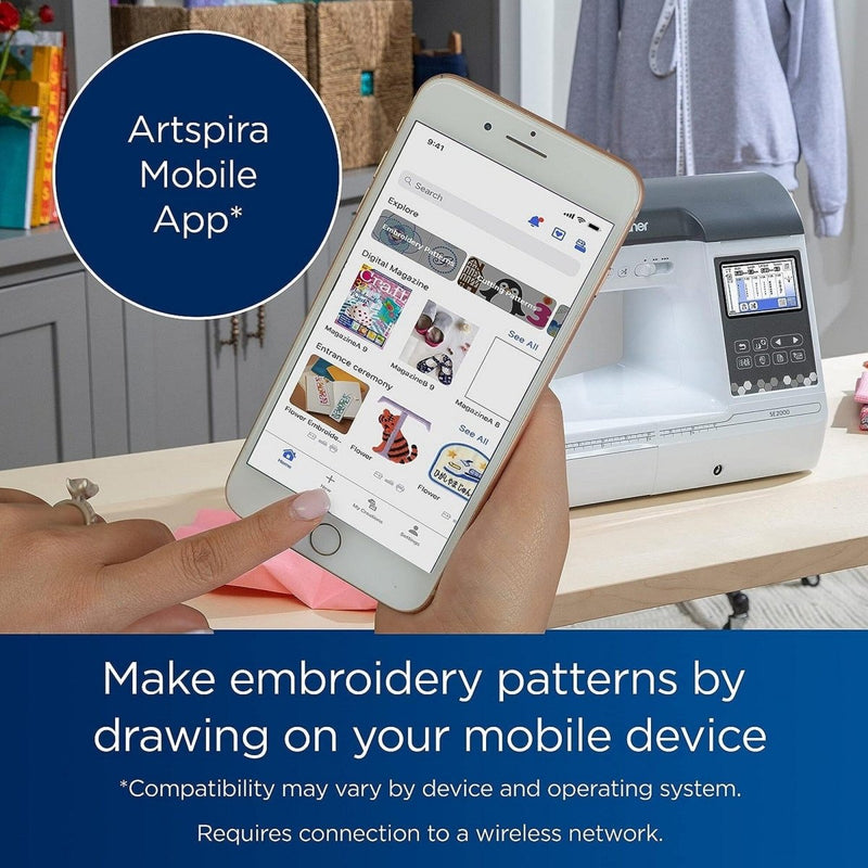 Brother SE2000 Combo Embroidery & Sewing Machine with Magnetic Hoop Set Kit - Swing Design