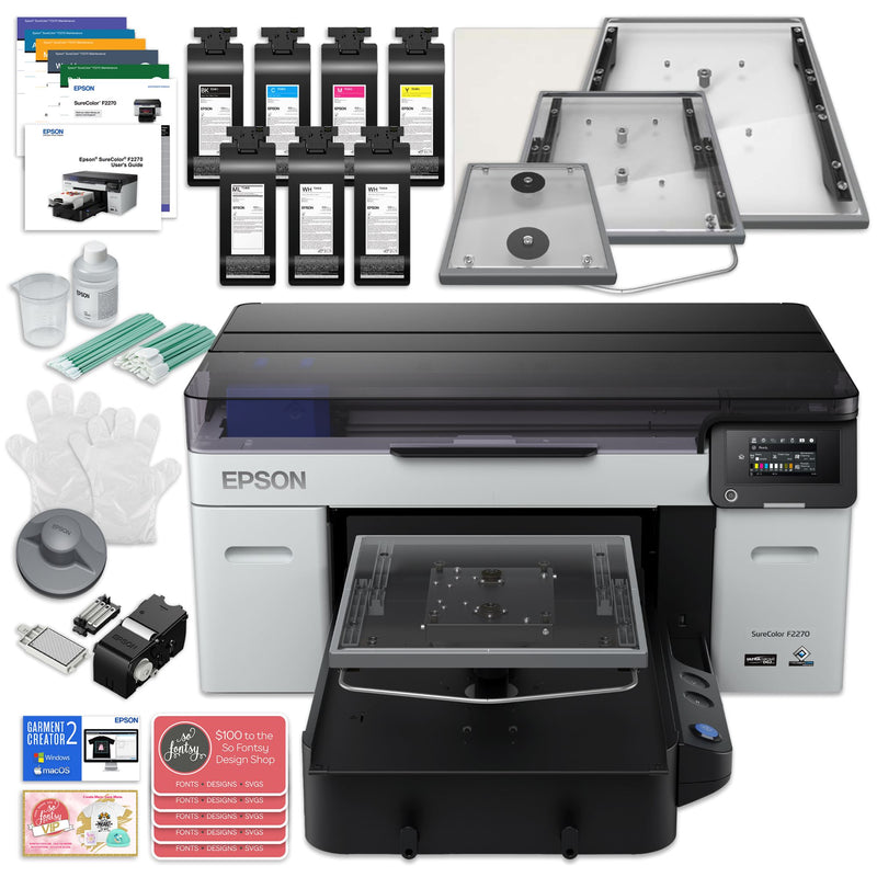 Epson F2270 DTG & DTF Combo Printer Bundle with BONUS Deluxe Platen Bundle DTG Bundles Epson