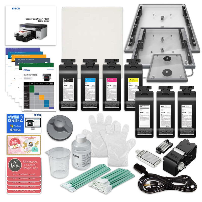 Epson F2270 DTG & DTF Combo Printer Bundle with BONUS Deluxe Platen Bundle DTG Bundles Epson