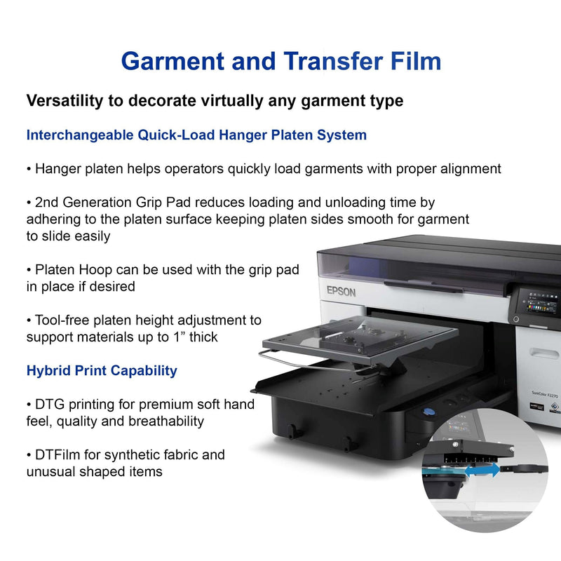 Epson F2270 DTG & DTF Combo Printer Bundle with BONUS Deluxe Platen Bundle DTG Bundles Epson