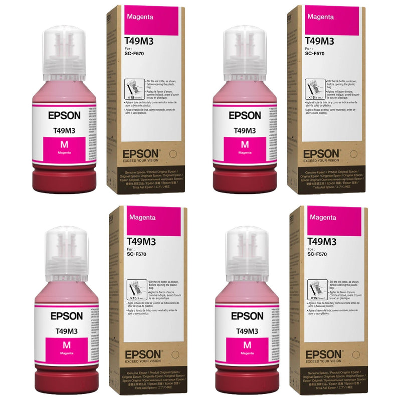 Epson SureColor Magenta Ink Set for Epson F170 & Epson F570 - 4 Pack Sublimation Bundle Epson