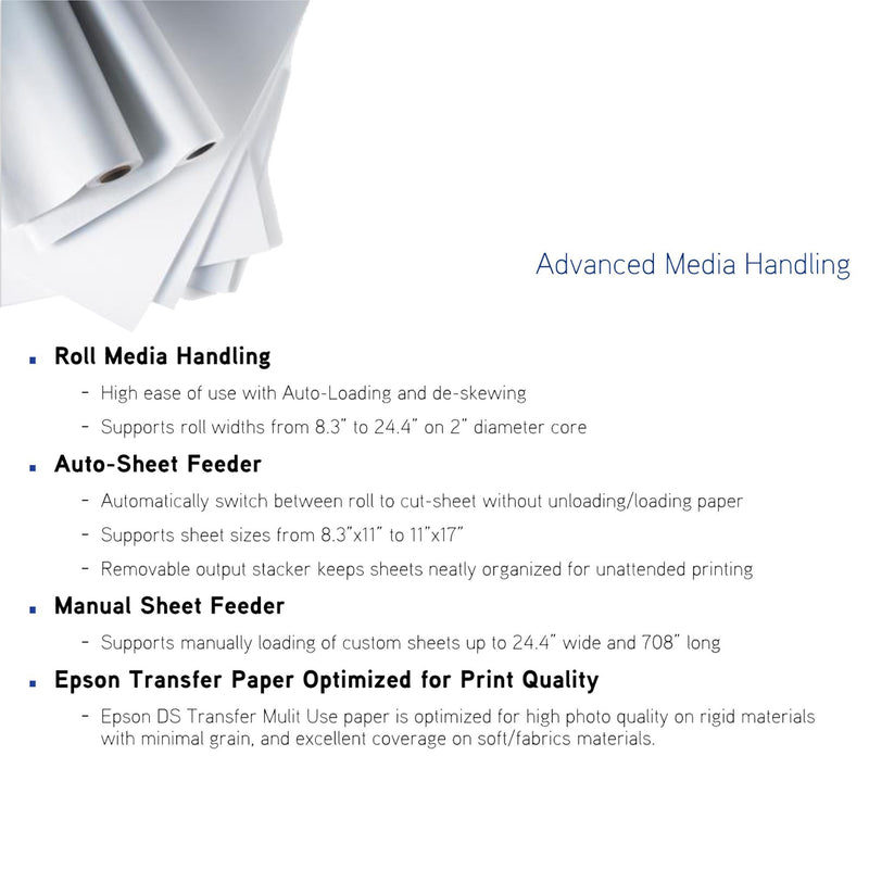 Epson SureColor PRO F570 Desktop 24" Dye Sublimation Printer Bundle Sublimation Bundle Espon