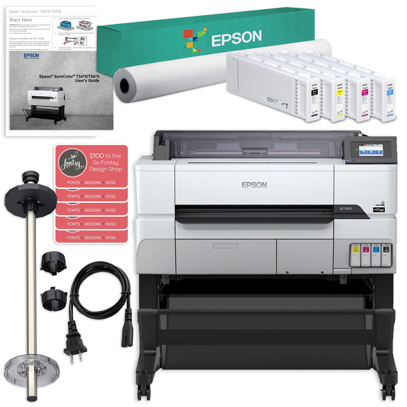 Epson SureColor T3475 Single Roll Wireless Printer - 24" Inkjet Printers Epson