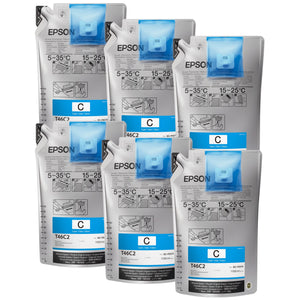 Epson UltraChrome DS Ink 1.1L for F6370/F9470/F9470H - 6 Pack Cyan Sublimation Bundle Epson 