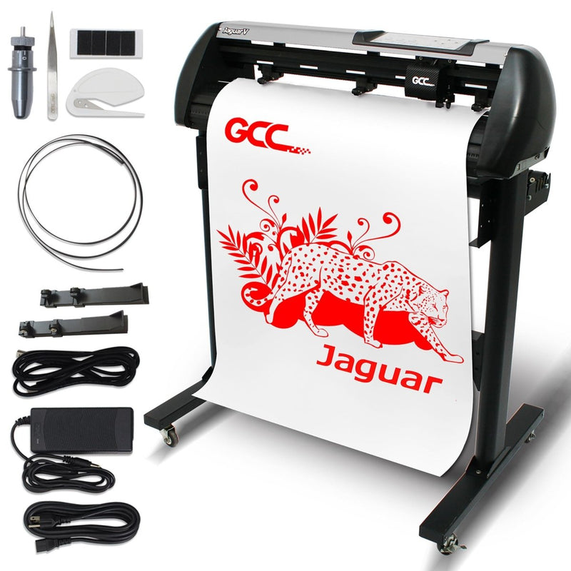 GCC Jaguar V LX 24" Pro Vinyl Cutter & Aligning System for Contour Cutting - Swing Design