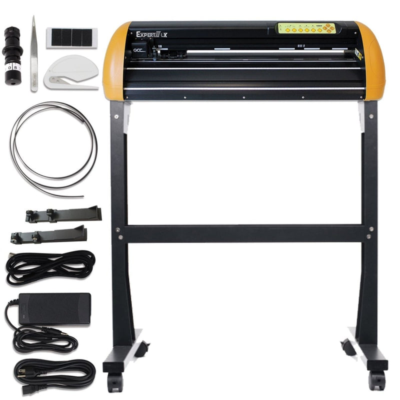 GCC Expert II 24" LX Vinyl Cutter w/ Stand & Aligning System for Contour Cutting - Swing Design1