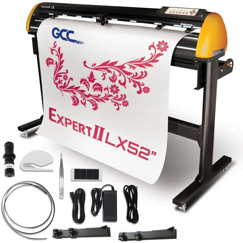 GCC Expert II 52" LX Vinyl Cutter w/ Aligning System for Contour Cutting Bundle - Swing Design2