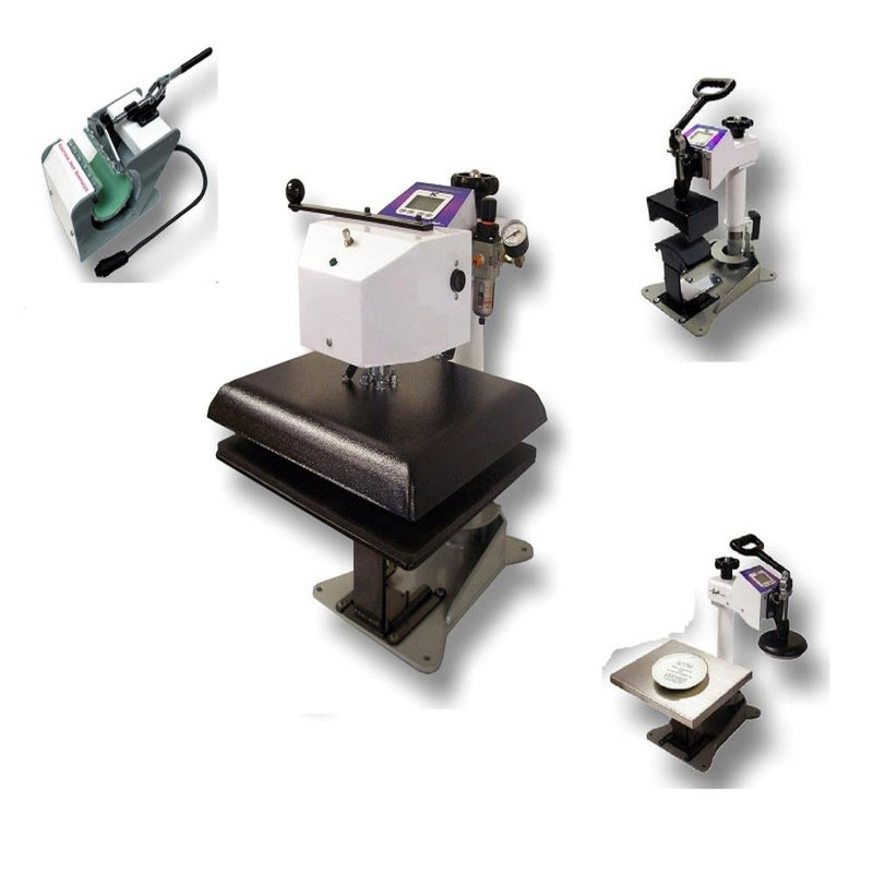 Geo Knight DC16AP Automatic Digital Combo Swing Away Heat Press Bundle - 14" x 16" - Swing Design
