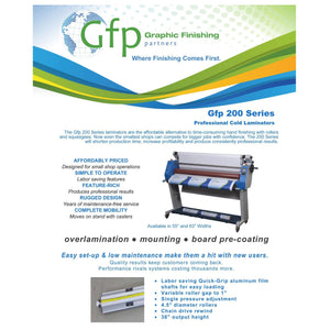 GFP 255C Compact Cold Laminator with Stand - 55" Eco Printers GFP 