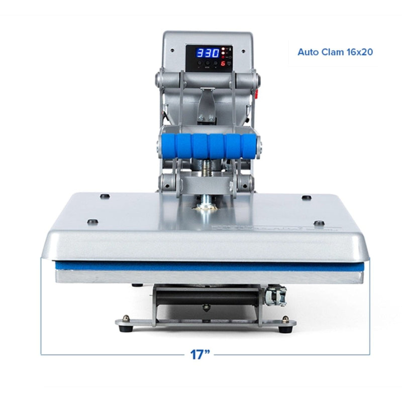 Hotronix Automatic Clam Heat Press - 16″ x 20″ with $100 in DTF Custom Transfers - Swing Design