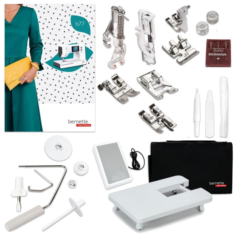 REFURBISHED Bernette B77 Deco Sewing & Quilting Machine Bundle - Swing Design2