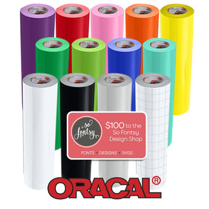Oracal 651 Glossy 12" x 6 Ft Vinyl Rolls Plus Transfer Tape - 12 Pack Oracal Vinyl Oracal 