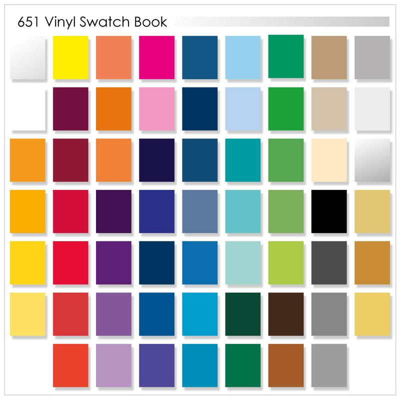 Oracal 651 Glossy Swatch Book | Color Chart - Swing Design