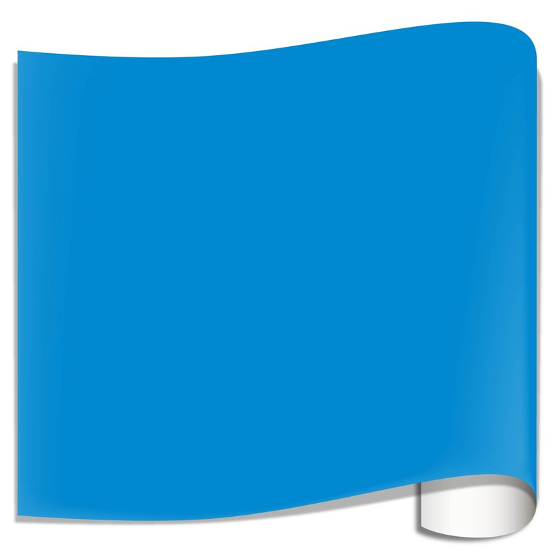 Oracal 651 Glossy Adhesive Vinyl Sheets 12" x 12" - 10 Sheet PackLight Blue - Swing Design