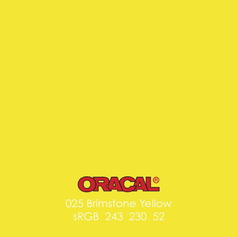 Oracal 651 Glossy Vinyl Sheets - Brimstone Yellow - Swing Design