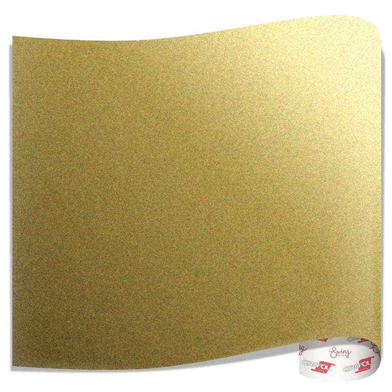 Oracal 651 Glossy Vinyl Sheets - Metallic Gold1 Sheet - 12" x 12" - Swing Design2