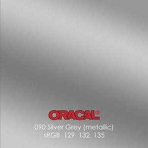 Oracal 651 Glossy Vinyl Sheets - Metallic Silver Grey - Swing Design