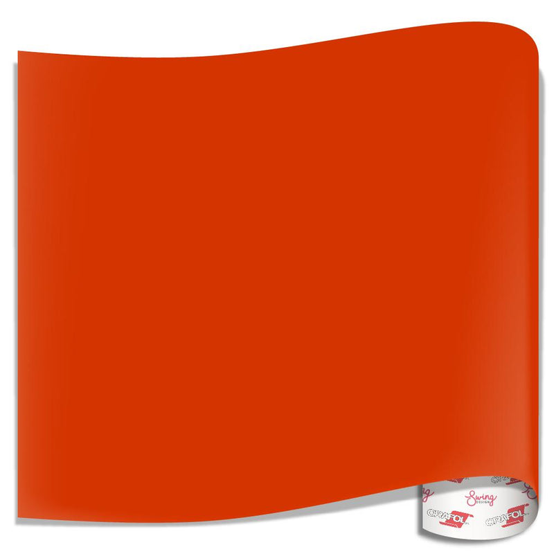 Oracal 651 Glossy Vinyl Sheets - Orange Red1 Sheet - 12" x 12" - Swing Design2