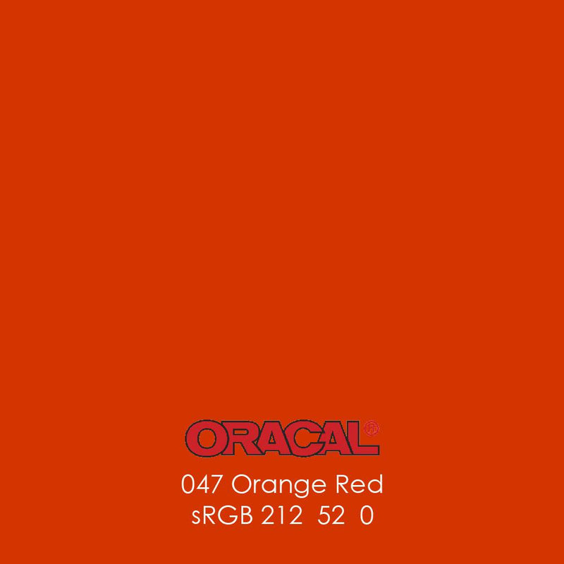 Oracal 651 Glossy Vinyl Sheets - Orange Red1 Sheet - 12" x 12" - Swing Design3