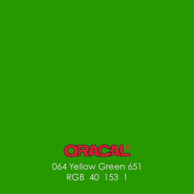 Oracal 651 Glossy Vinyl Sheets - Yellow Green - Swing Design