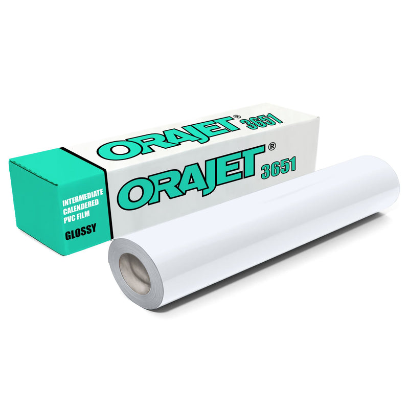 Orajet Printable Glossy Adhesive Vinyl Bundle - 20" x 30 FT Vinyl Oracal